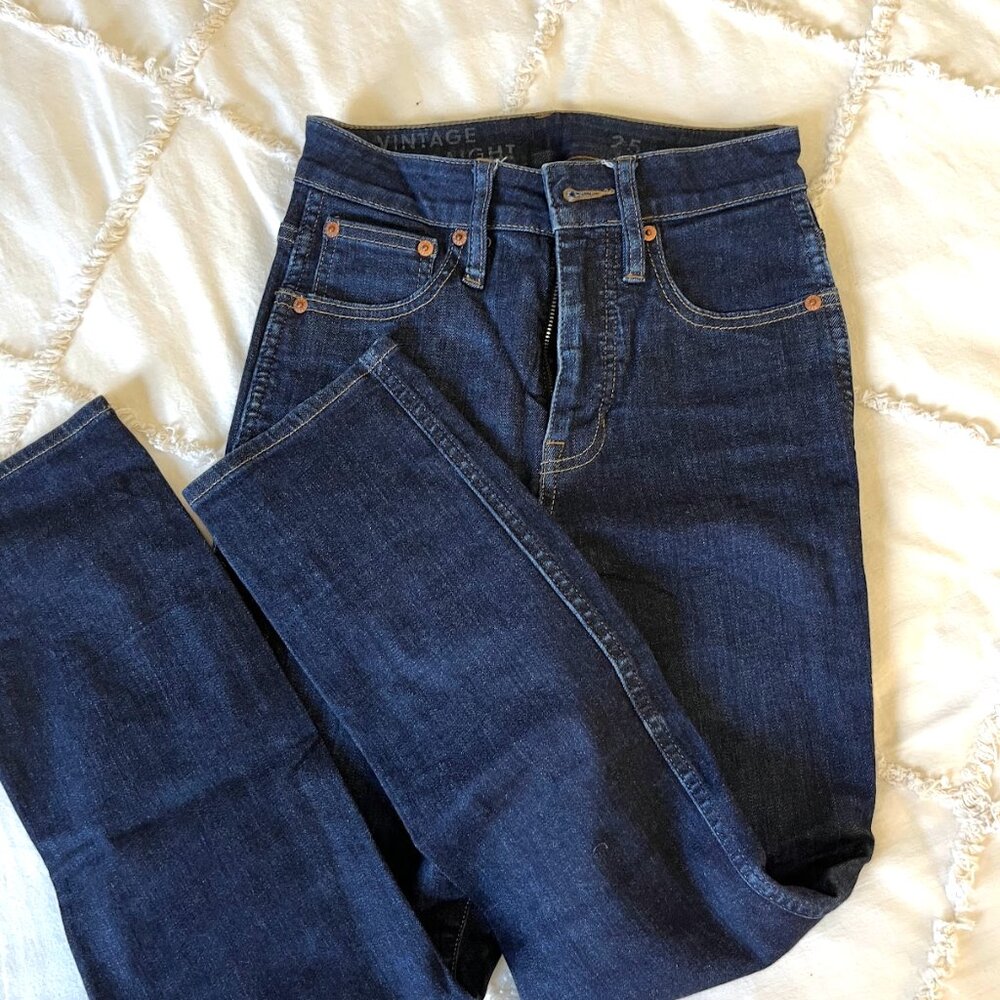 J Crew Curvy Vintage Straight Jean High Waist - Size 25